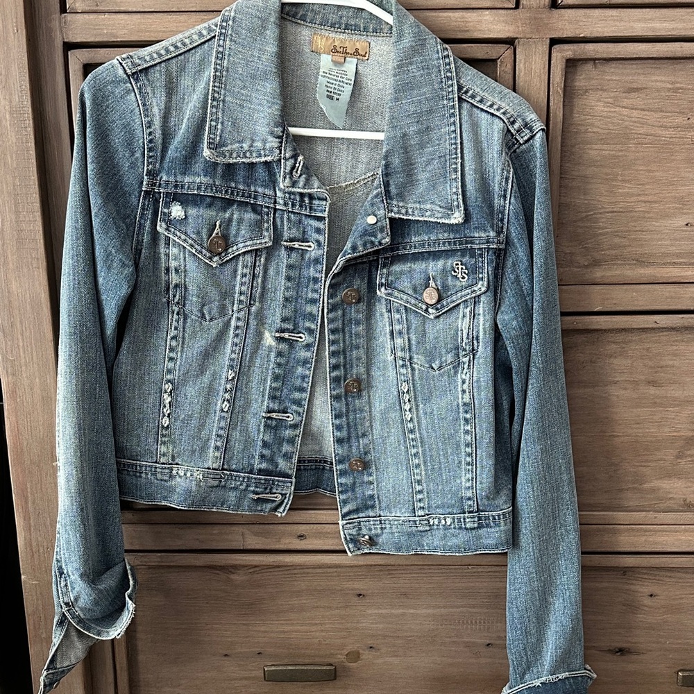 See Thru Soul Light Blue Denim Jacket